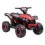 LEAN CARS Electric Ride-On Quad HL568 Red 6V Battery Powered Kids ATV with LED Lights & Music
