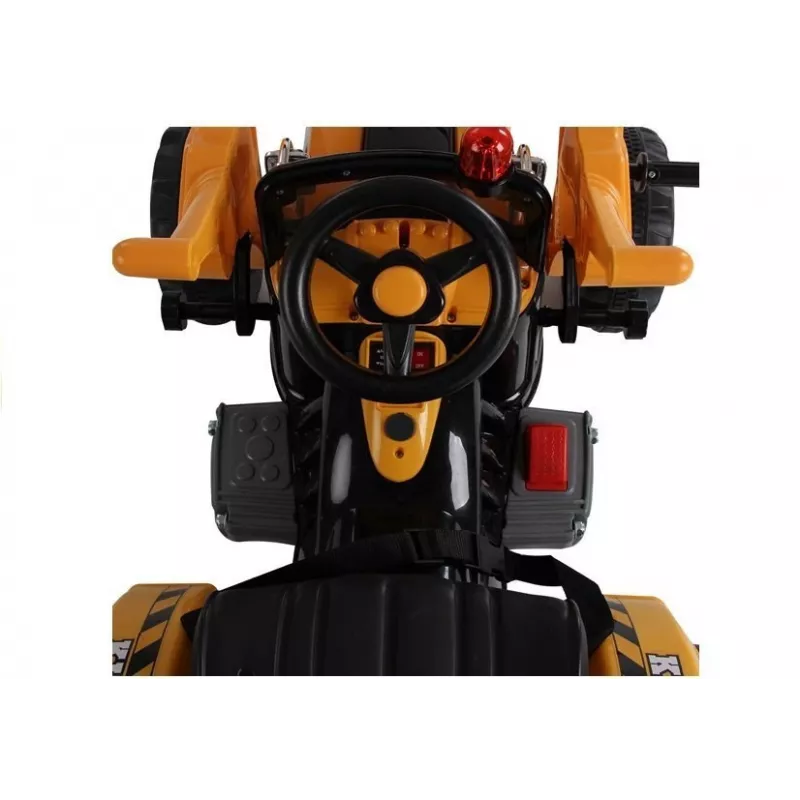 LEAN CARS Electric Ride On Tractor with Bucket Excavator Orange