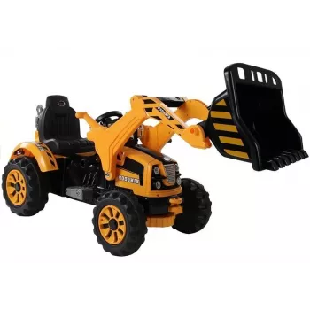 LEAN CARS Electric Ride On Tractor with Bucket Excavator Orange