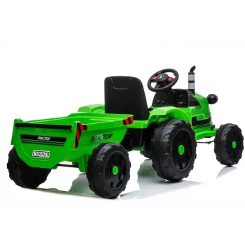 LEAN CARS Electric Ride-On Tractor with Trailer CH9959 Green
