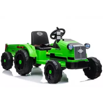 LEAN CARS Electric Ride-On Tractor with Trailer CH9959 Green