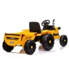 LEAN CARS Electric Ride-On Tractor with Trailer CH9959 LED Lights Radio Yellow