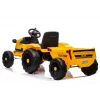 LEAN CARS Electric Ride-On Tractor with Trailer CH9959 LED Lights Radio Yellow