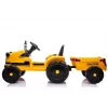 LEAN CARS Electric Ride-On Tractor with Trailer CH9959 LED Lights Radio Yellow