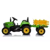 LEAN CARS Electric Ride-On Tractor with Trailer XMX611 LED Lights Green
