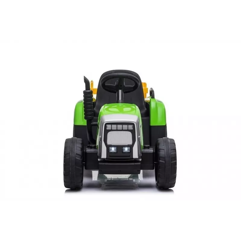 LEAN CARS Electric Ride-On Tractor with Trailer XMX611 LED Lights Green