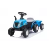 LEAN CARS Electric Tractor with Trailer A009 Blue - 12V Ride-On, 2x35W, Remote Control