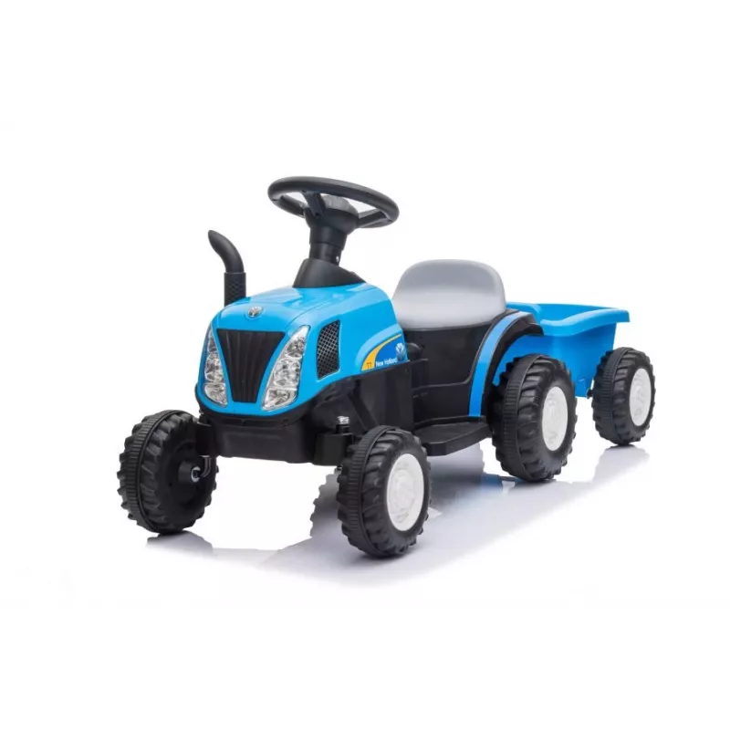 LEAN CARS Electric Tractor with Trailer A009 Blue - 12V Ride-On, 2x35W, Remote Control