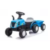 LEAN CARS Electric Tractor with Trailer A009 Blue - 12V Ride-On, 2x35W, Remote Control