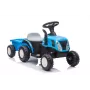 LEAN CARS Electric Tractor with Trailer A009 Blue - 12V Ride-On, 2x35W, Remote Control