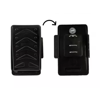 LEAN CARS Gas Pedal 3-Pin for Quad BDM0909 - Accelerator Pedal with Spring-Loaded Mechanism, High-Impact Plastic Housing, Integrated Cable, Black
