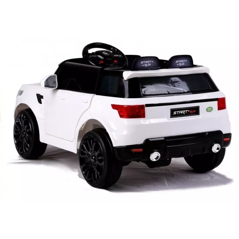 LEAN CARS HL1638 Electric Ride On Car for Kids - White, 12V Battery Powered, Parent Remote Control, MP3, LED Lights, EVA Wheels