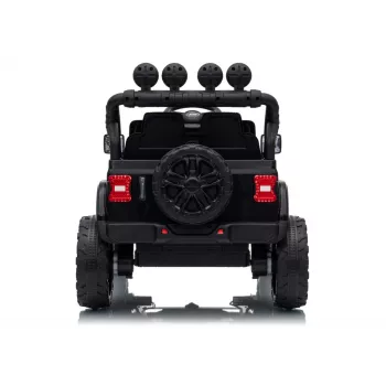 LEAN CARS Jeep Rubicon DK-JWR558 24V Battery-Powered Ride-On Car for Kids, Black
