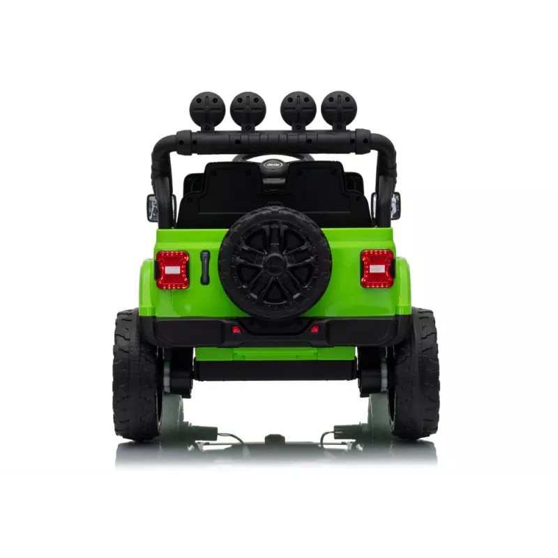 LEAN CARS Jeep Rubicon DK-JWR558 24V Green Battery-Powered Ride-On Vehicle