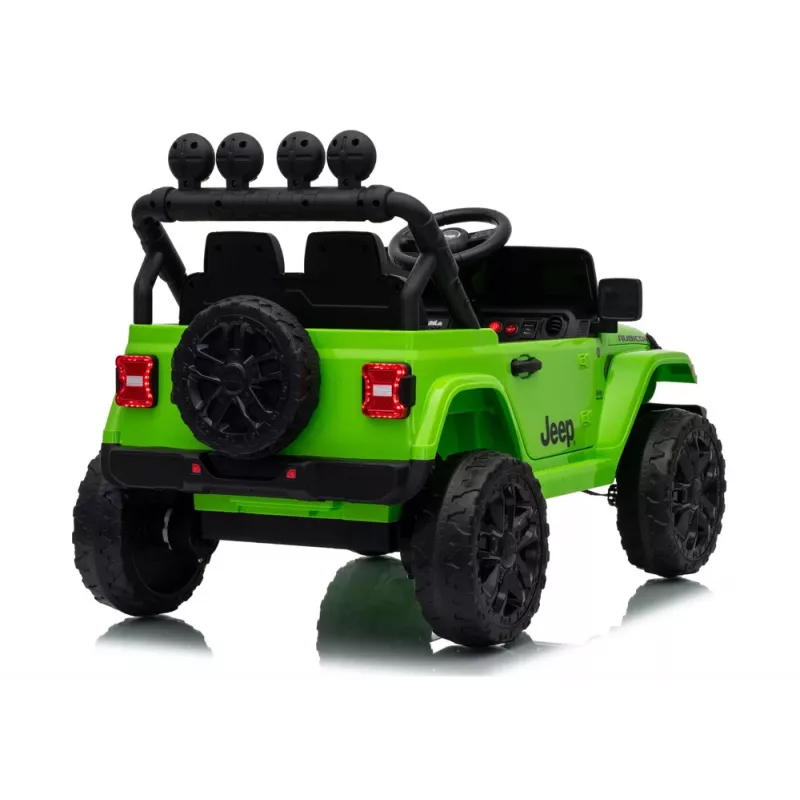 LEAN CARS Jeep Rubicon DK-JWR558 24V Green Battery-Powered Ride-On Vehicle