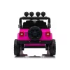LEAN CARS Jeep Rubicon DK-JWR558 24V Pink Battery-Powered Ride-On Vehicle with Parental Remote Control, EVA Foam Wheels, LED Lights, MP3/USB/AUX, 5-Point Harness, Max Load 35 kg, for Ages 3-8