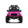 LEAN CARS Jeep Rubicon DK-JWR558 24V Pink Battery-Powered Ride-On Vehicle with Parental Remote Control, EVA Foam Wheels, LED Lights, MP3/USB/AUX, 5-Point Harness, Max Load 35 kg, for Ages 3-8