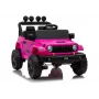 LEAN CARS Jeep Rubicon DK-JWR558 24V Pink Battery-Powered Ride-On Vehicle with Parental Remote Control, EVA Foam Wheels, LED Lights, MP3/USB/AUX, 5-Point Harness, Max Load 35 kg, for Ages 3-8