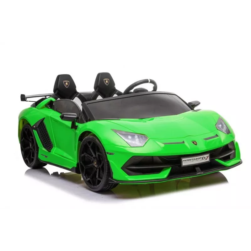 LEAN CARS Lamborghini Aventador SX2028 Electric Ride-On Car for Kids, Green