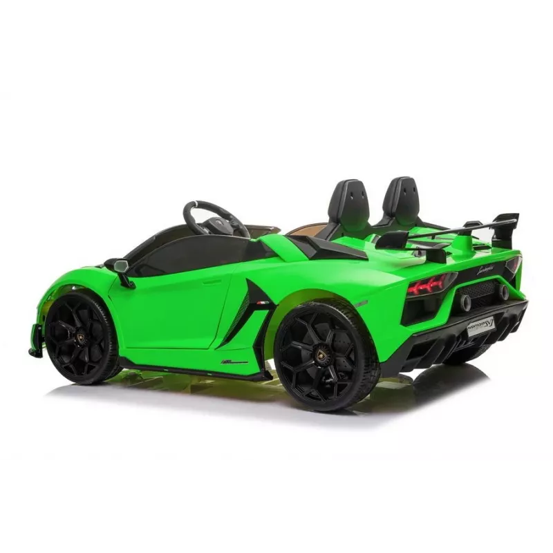 LEAN CARS Lamborghini Aventador SX2028 Electric Ride-On Car for Kids, Green