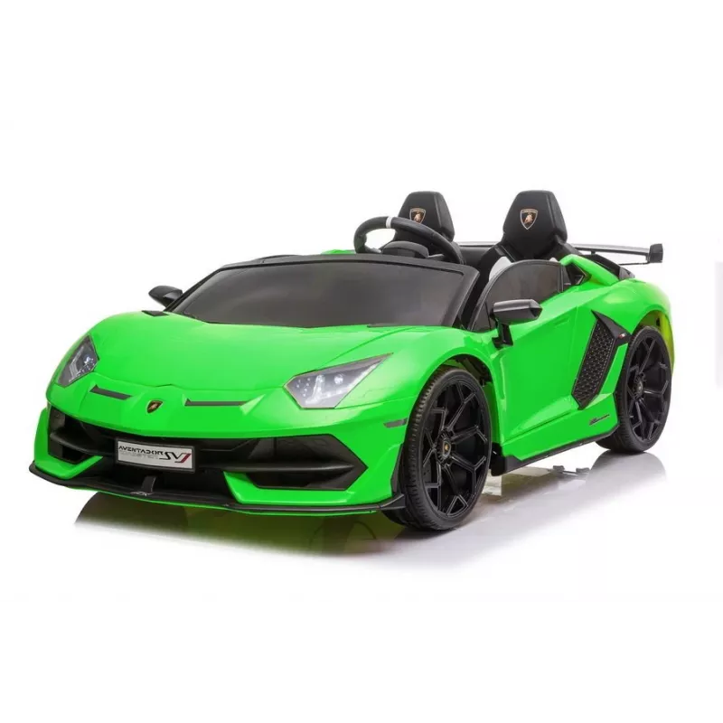 LEAN CARS Lamborghini Aventador SX2028 Electric Ride-On Car for Kids, Green