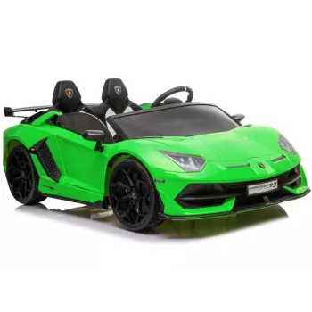 LEAN CARS Lamborghini Aventador SX2028 Electric Ride-On Car for Kids, Green
