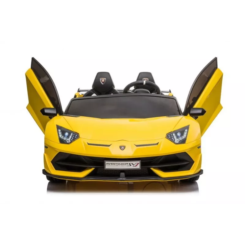 LEAN CARS Lamborghini Aventador SX2028 Electric Ride-On Car for Kids, Yellow