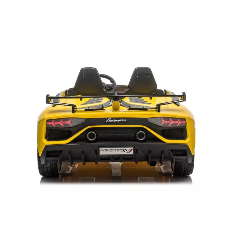 LEAN CARS Lamborghini Aventador SX2028 Electric Ride-On Car for Kids, Yellow