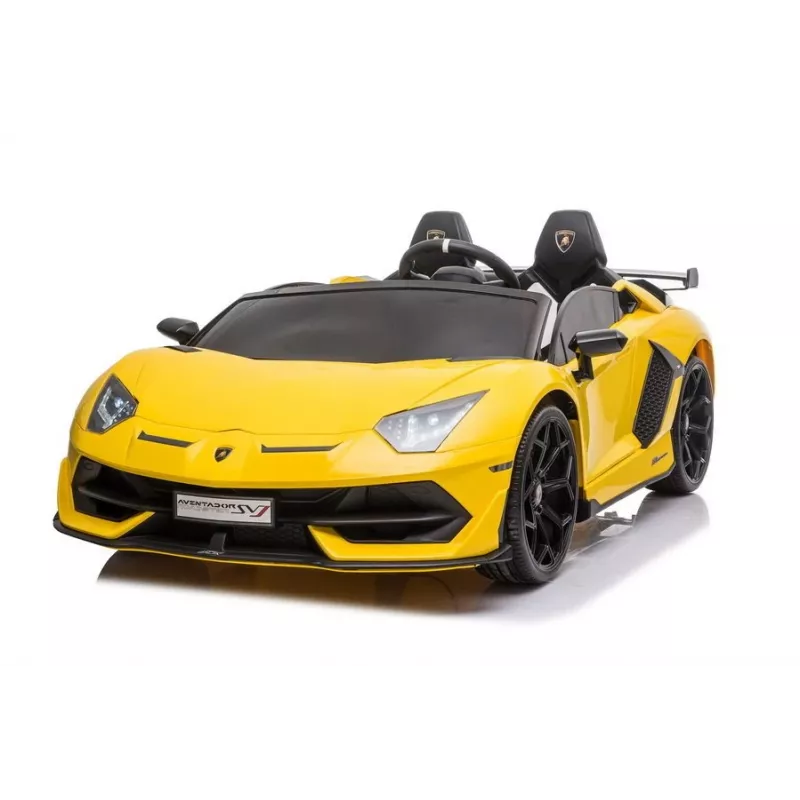 LEAN CARS Lamborghini Aventador SX2028 Electric Ride-On Car for Kids, Yellow