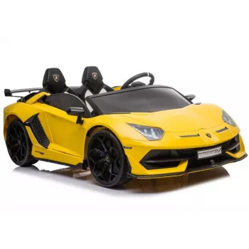 LEAN CARS Lamborghini Aventador SX2028 Electric Ride-On Car for Kids, Yellow