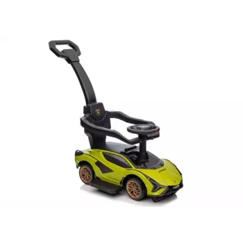 LEAN CARS Lamborghini QLS-996T Ride-On with Pusher, Green