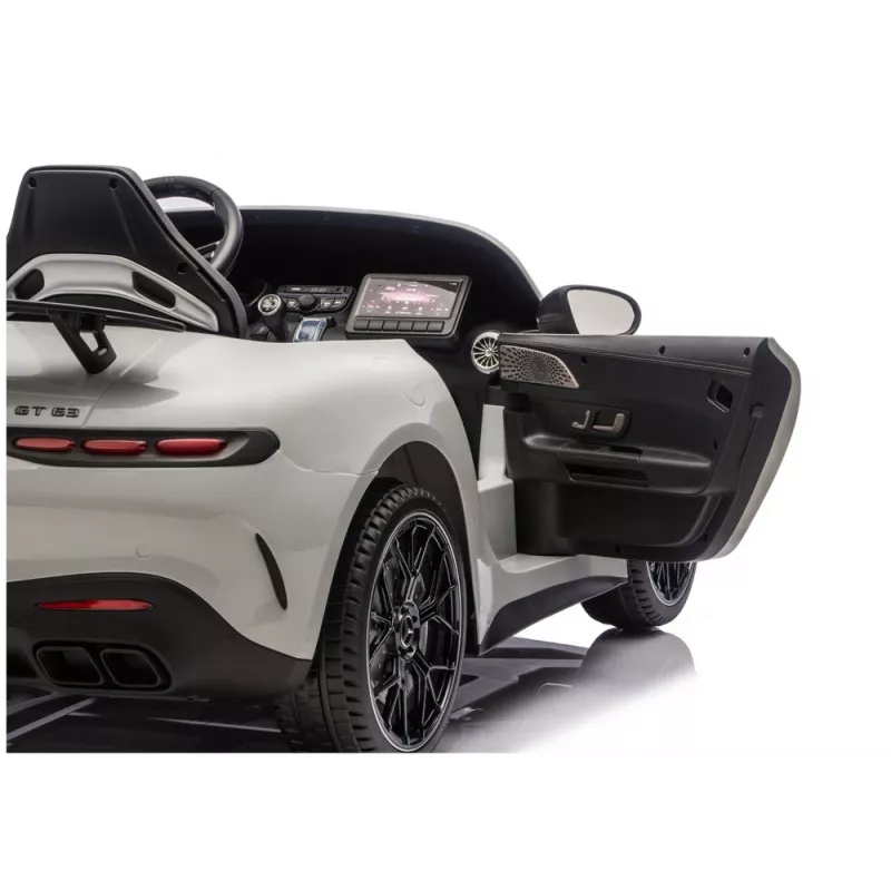 LEAN CARS Mercedes-AMG GT63 DK 24V Light Gray Battery-Powered Ride-On Vehicle