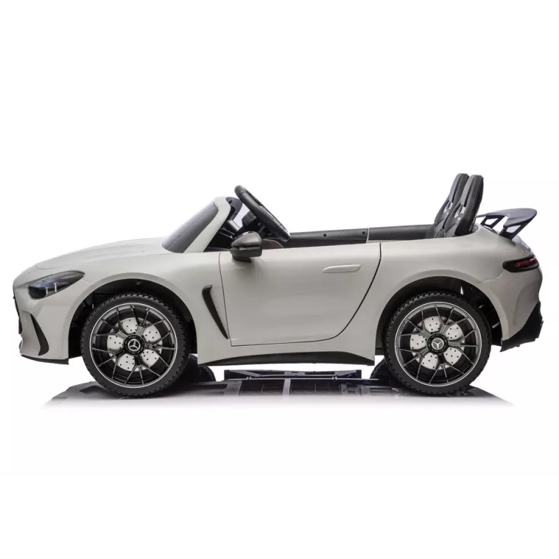 LEAN CARS Mercedes-AMG GT63 DK 24V Light Gray Battery-Powered Ride-On Vehicle