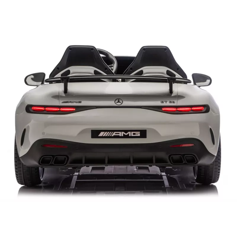 LEAN CARS Mercedes-AMG GT63 DK 24V Light Gray Battery-Powered Ride-On Vehicle