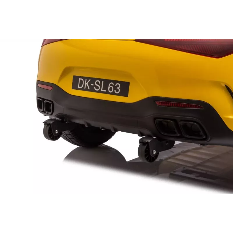 LEAN CARS Mercedes AMG SL63 Battery Car, Yellow Painted