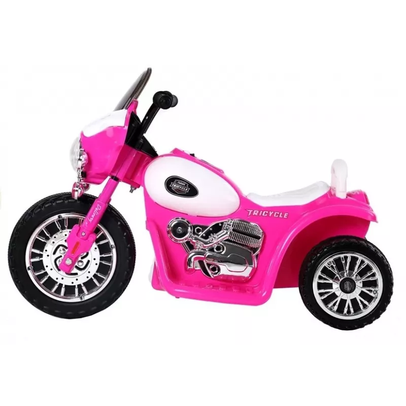 LEAN CARS Pink Electric Ride On Motorcycle JT568 for Kids with LED Lights