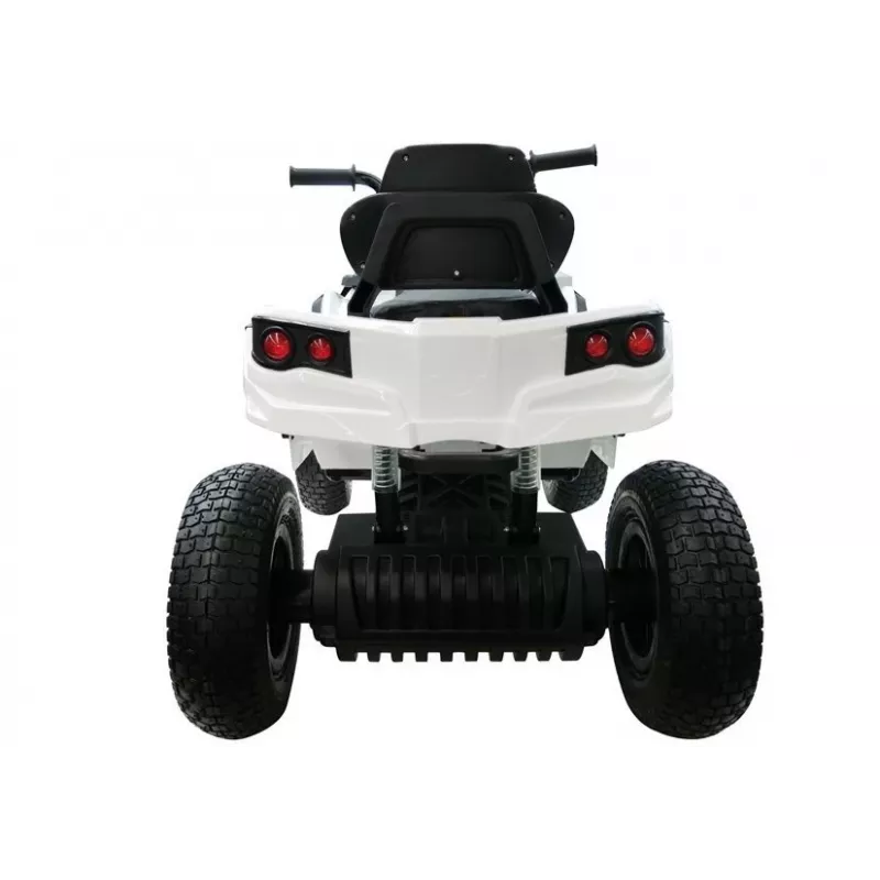 LEAN CARS Quad BDM0906 Electric Ride On Vehicle Pumped Wheels LED Lights MP3 White