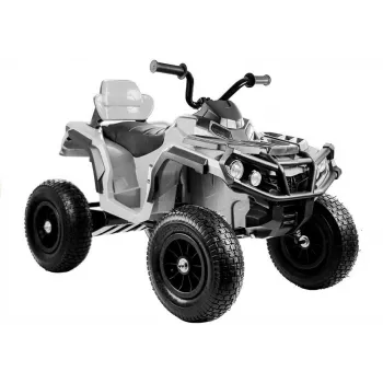 LEAN CARS Quad BDM0906 Electric Ride On Vehicle Pumped Wheels LED Lights MP3 White