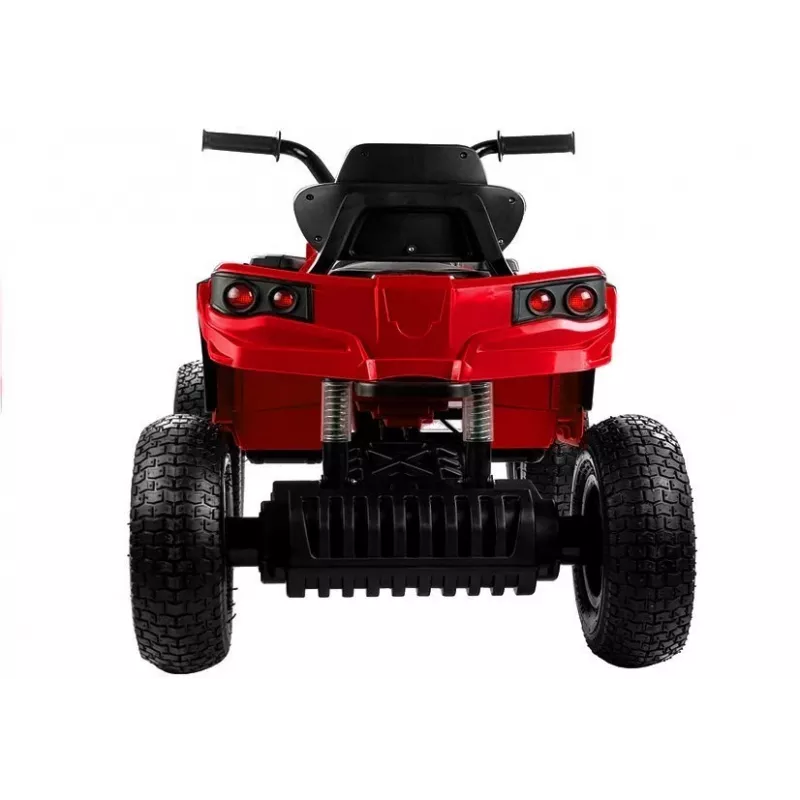 LEAN CARS Quad BDM0906 Electric Ride On Vehicle with Pumped Wheels, LED Lights, MP3 - Red