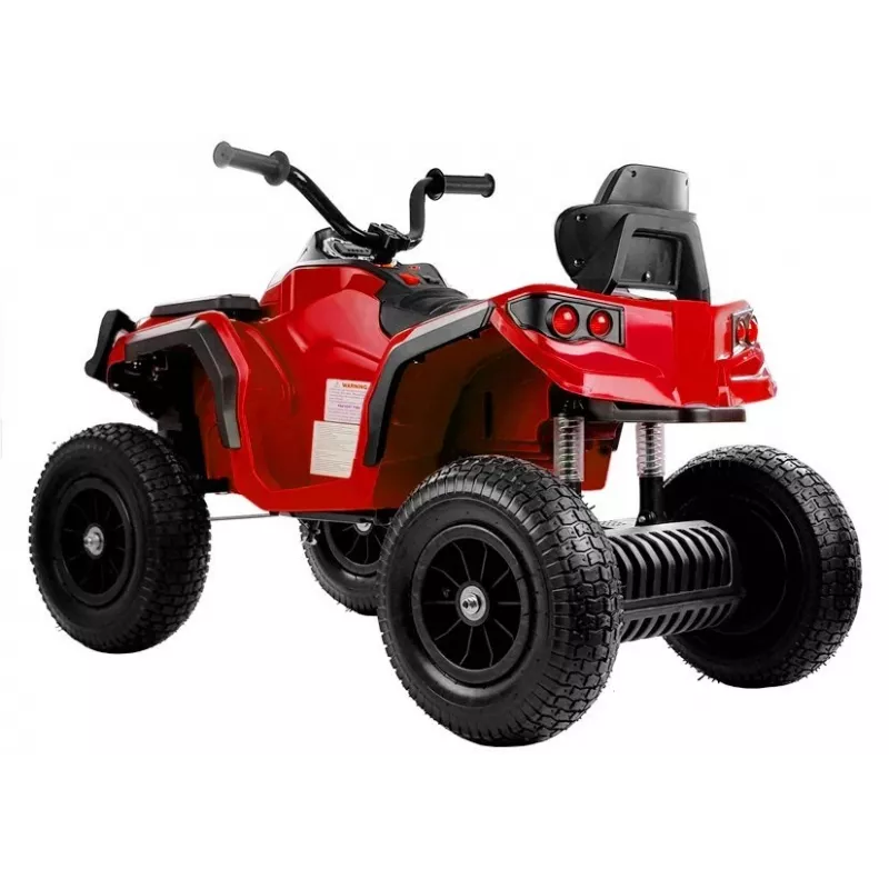 LEAN CARS Quad BDM0906 Electric Ride On Vehicle with Pumped Wheels, LED Lights, MP3 - Red