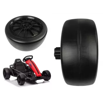 LEAN CARS Rear Wheel for Go Kart SX1968 - 250mm EVA Foam Replacement Wheel (Black)