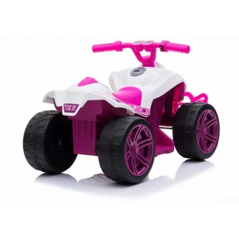 LEAN CARS TR1805 Electric Ride-On Quad White-Pink