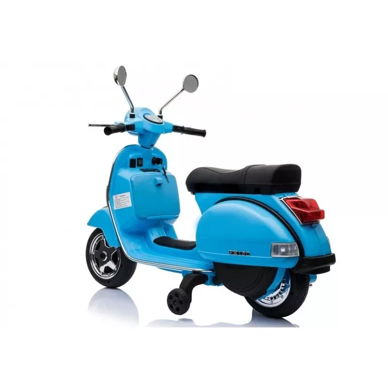 LEAN CARS Vespa Scooter Electric Ride On Motorcycle - Blue