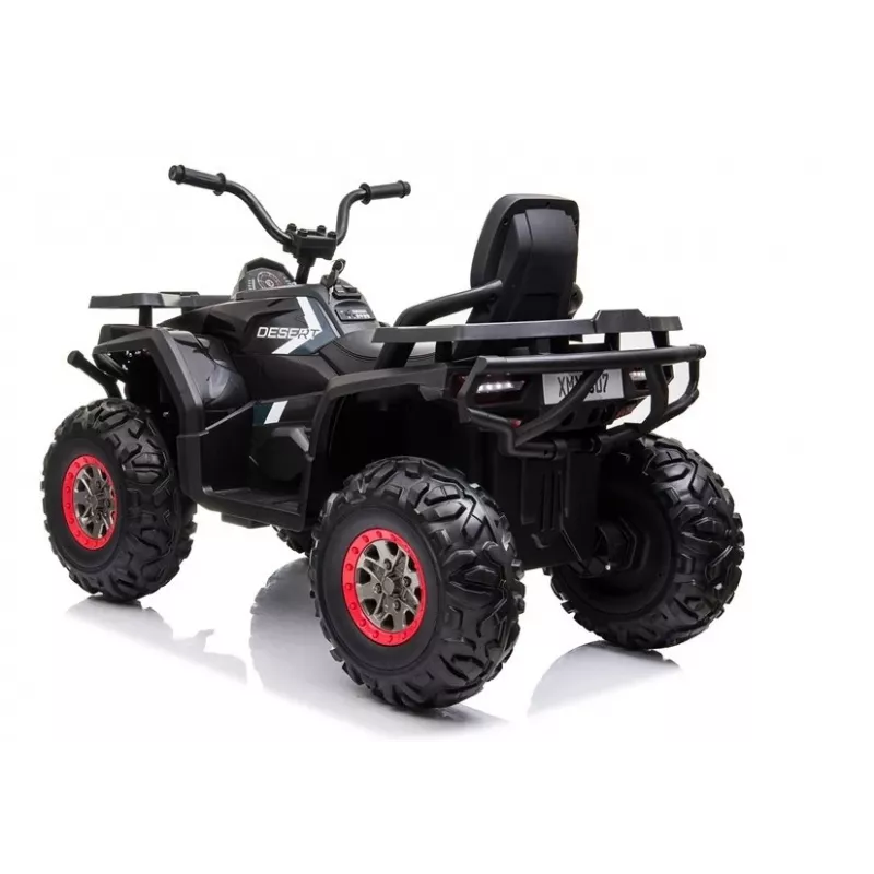 LEAN CARS XMX607 Electric Ride On Quad for Kids with LED Lights and MP3 - Black