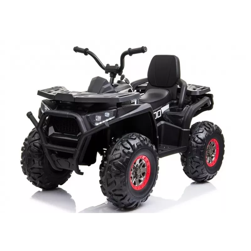 LEAN CARS XMX607 Electric Ride On Quad for Kids with LED Lights and MP3 - Black