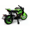 LEAN CARS XW-07 Battery-Powered Motorbike with Illuminated LED Wheels Green