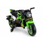 LEAN CARS XW-07 Battery-Powered Motorbike with Illuminated LED Wheels Green