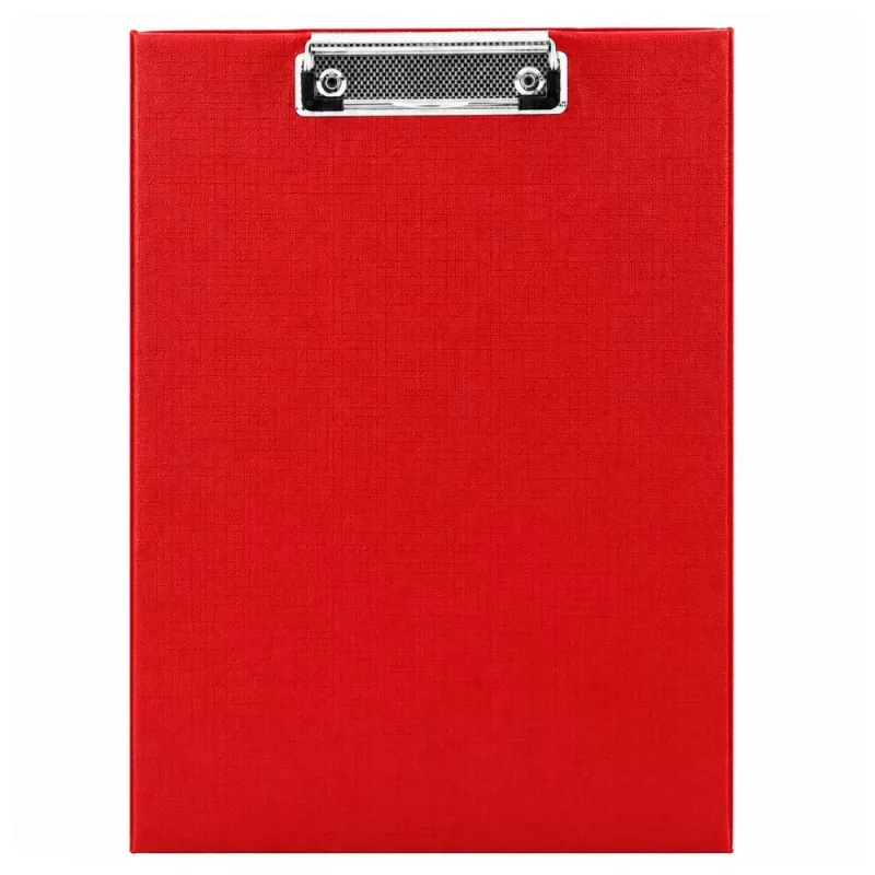 LEAN Clipboard with Metal Clip for Writing A4 Red