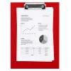 LEAN Clipboard with Metal Clip for Writing A4 Red