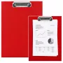 LEAN Clipboard with Metal Clip for Writing A4 Red